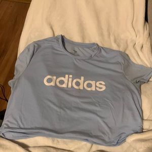Medium Light Blue Adidas Crop Top